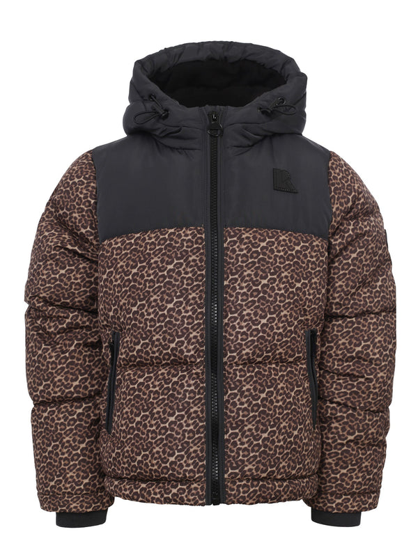 Meisjes Outerwear Printed Jacket van LOOXS 10Sixteen in de kleur panther AO in maat 176.