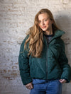Meisjes Outerwear Padded Jacket van LOOXS 10Sixteen in de kleur PERSIAN GREEN in maat 176.