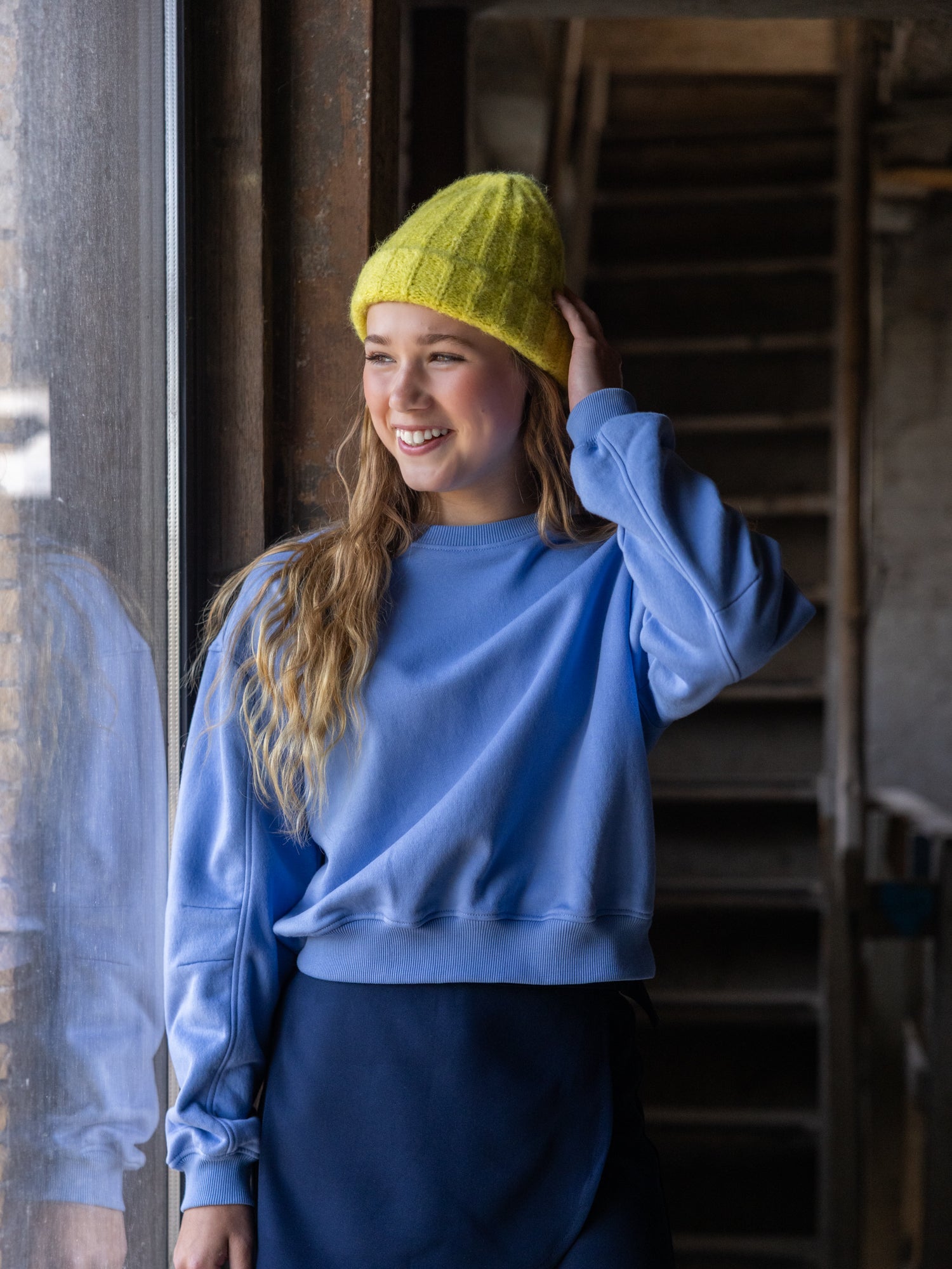 Meisjes Sweater van LOOXS 10Sixteen in de kleur Blue Sky in maat 176.