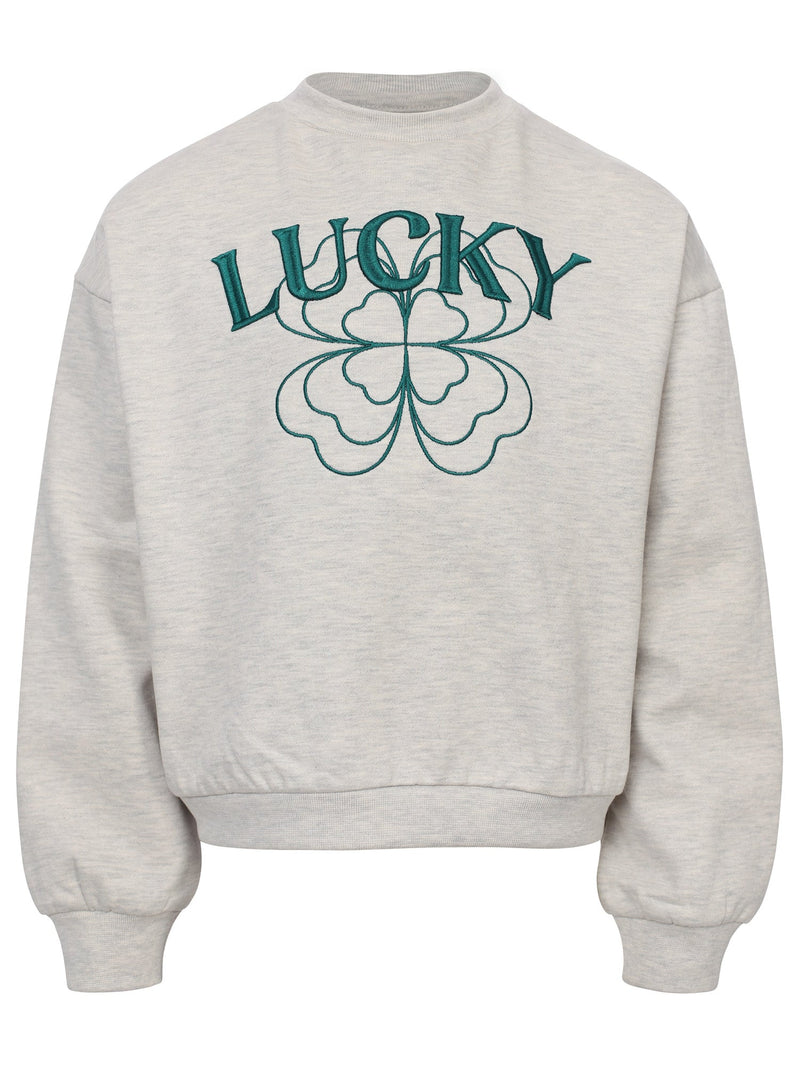 Meisjes Sweater van LOOXS 10Sixteen in de kleur Snow melee in maat 176.
