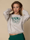 Meisjes Sweater van LOOXS 10Sixteen in de kleur Snow melee in maat 176.