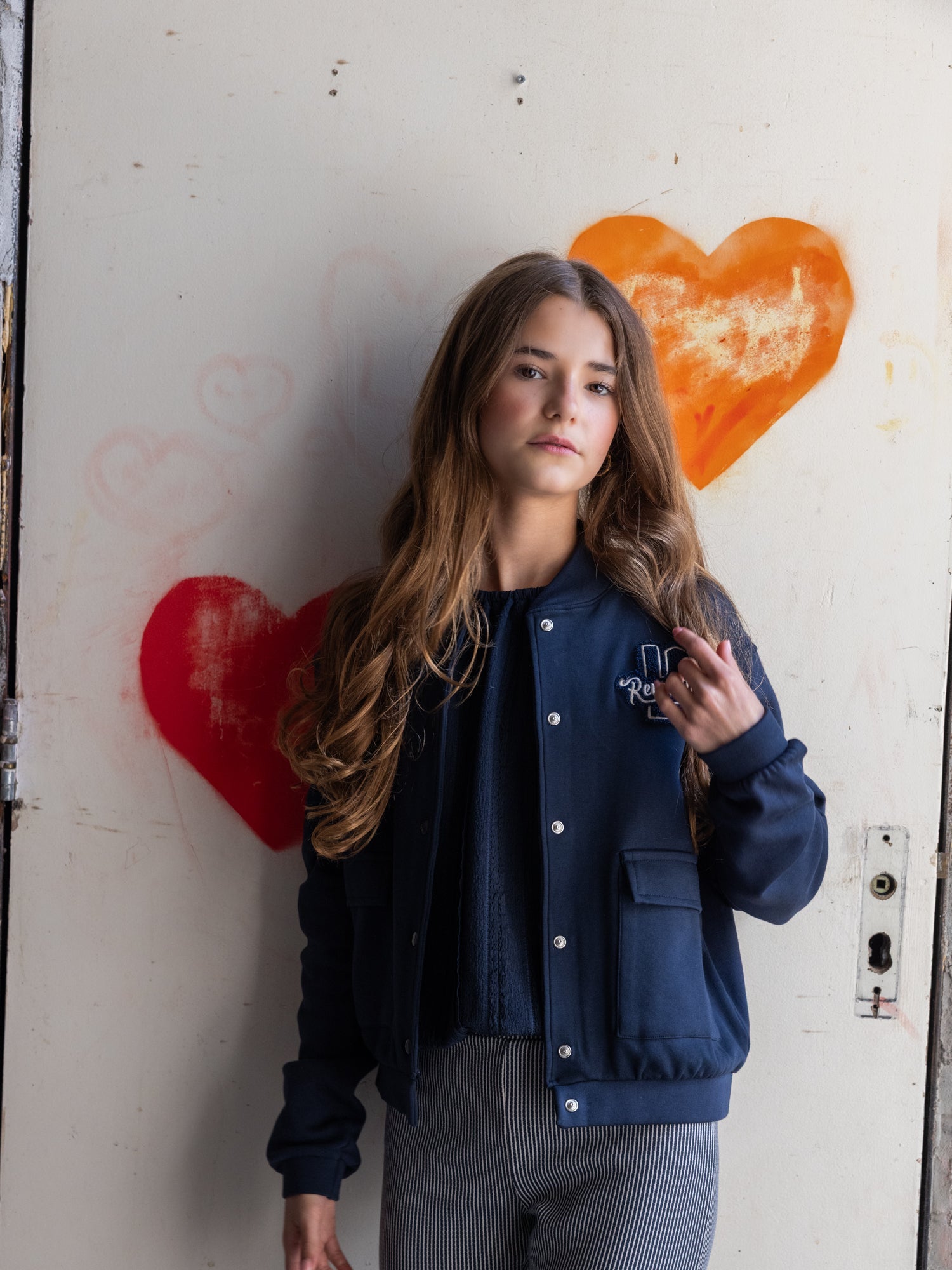 Meisjes Cardigan van LOOXS 10Sixteen in de kleur Dark navy in maat 176.