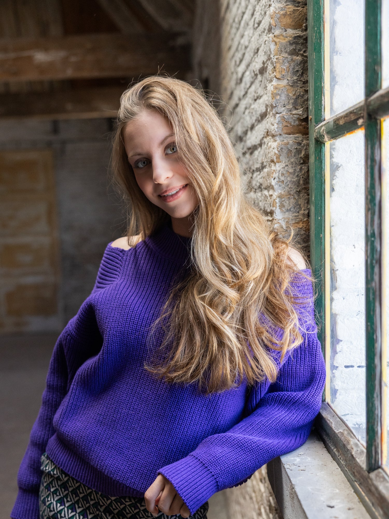 Meisjes Pullover van LOOXS 10Sixteen in de kleur Violet in maat 176.