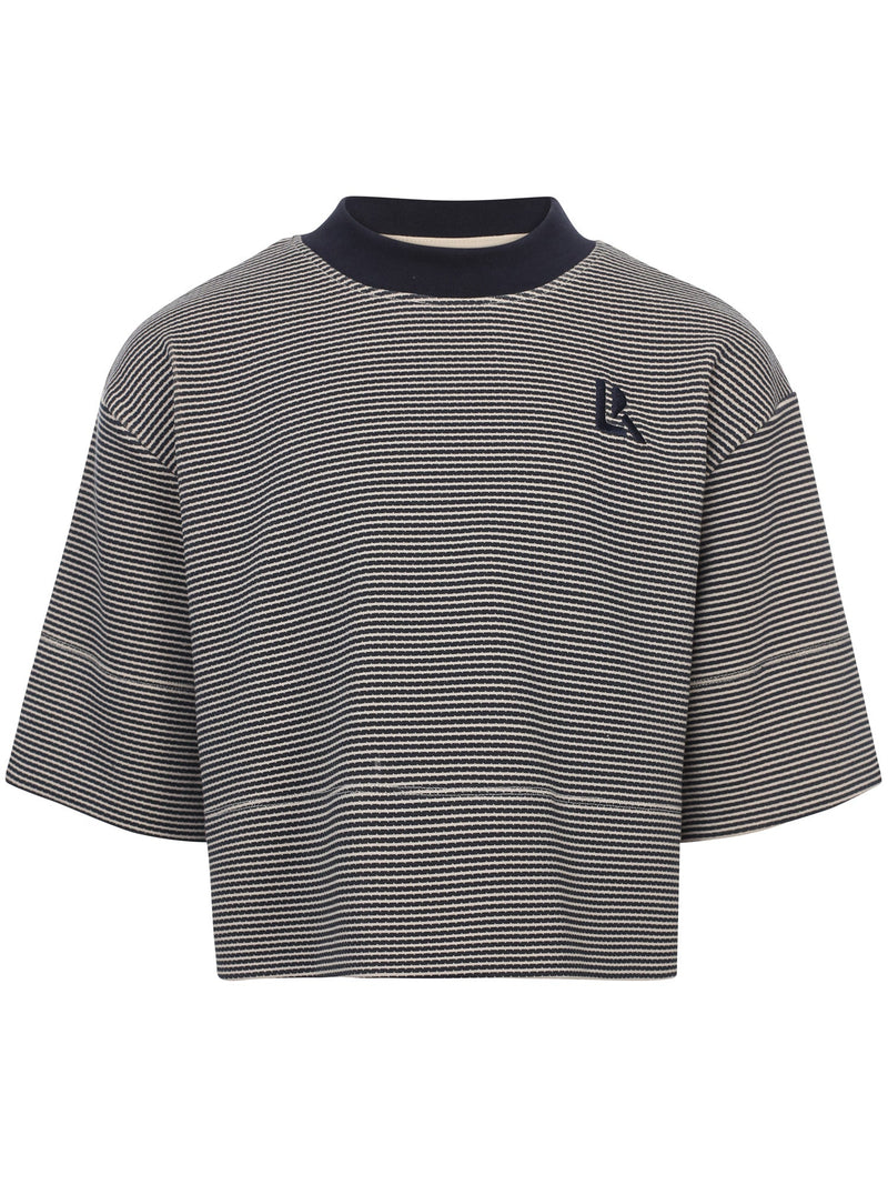 Meisjes Interlock Stripe T-Shirt van LOOXS 10Sixteen in de kleur mini stripe in maat 176.