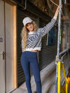 Meisjes Legging van LOOXS 10Sixteen in de kleur Dark navy in maat 176.