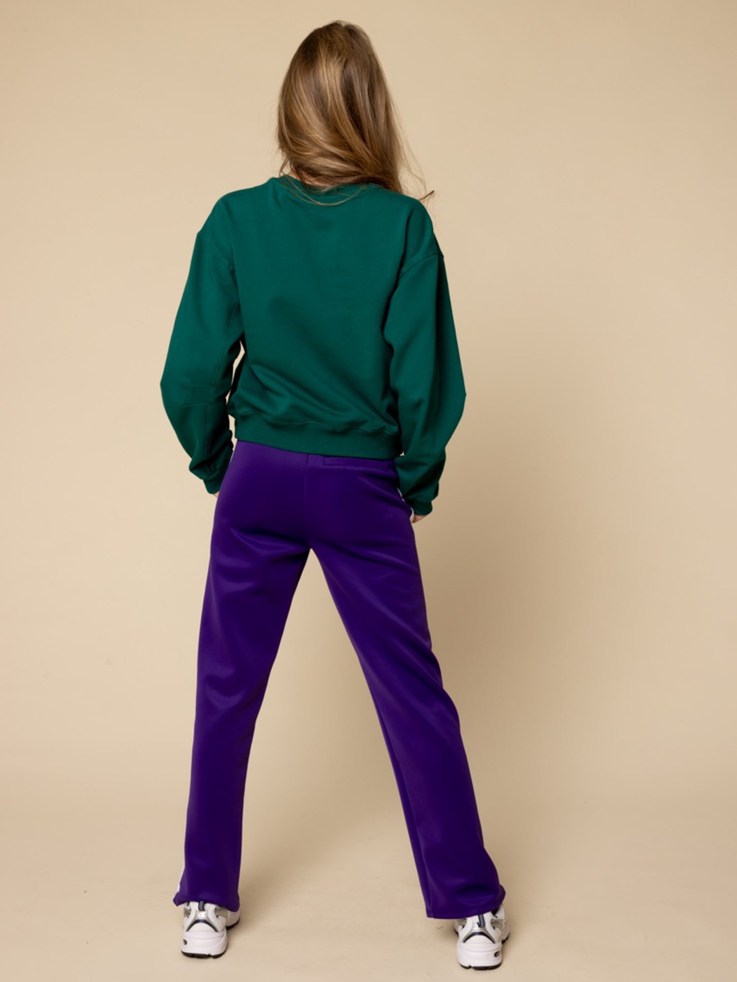 Meisjes Sporty Shiny Pants van LOOXS 10Sixteen in de kleur Violet in maat 170-176.