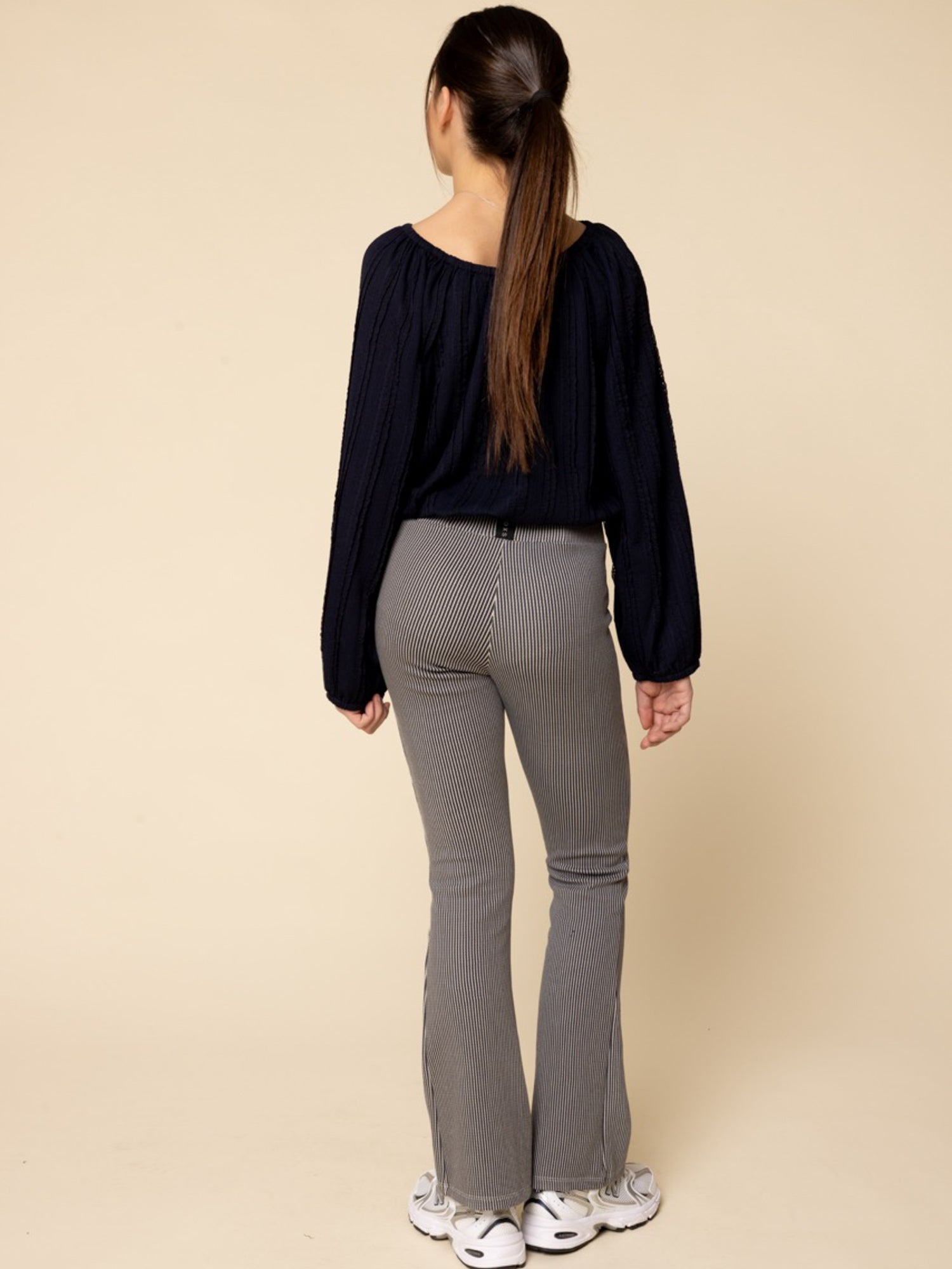 Meisjes Interlock Stripe Pants van LOOXS 10Sixteen in de kleur mini stripe in maat 170-176.
