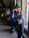 Meisjes Pants van LOOXS 10Sixteen in de kleur Dark navy in maat 170-176.