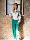 Meisjes Pantalon van LOOXS 10Sixteen in de kleur Clover green in maat 170-176.