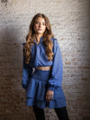 Meisjes Printed Smock Skorts van LOOXS 10Sixteen in de kleur Blue etnic print in maat 176.