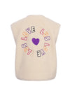 Meisjes Teddy Gilet van LOOXS Little in de kleur Dove white in maat 128-134.