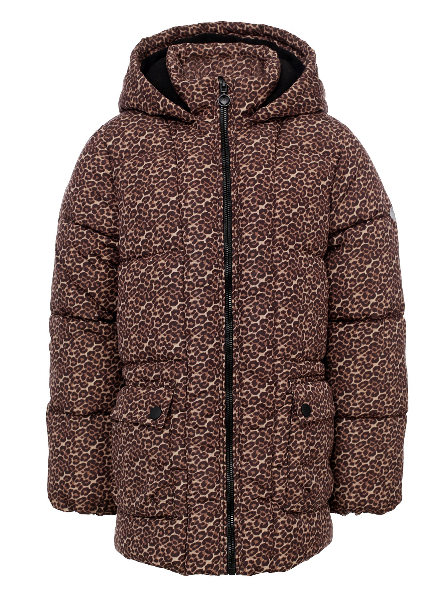 Meisjes Fake Down Outerwear Jacket van LOOXS Little in de kleur panther AO in maat 128.