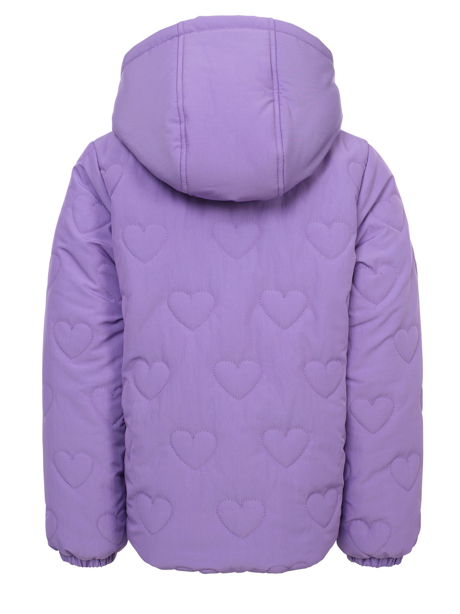 Meisjes Quilted Hearts Outerwear Jack van LOOXS Little in de kleur BRIGHT LILAC in maat 128.