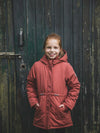 Meisjes Parka Outerwear Jacket van LOOXS Little in de kleur Terracotta in maat 128.