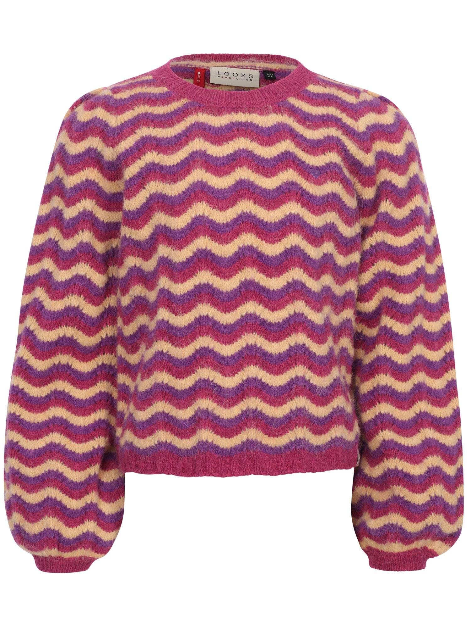 Meisjes Knit Sweater van LOOXS Little in de kleur multi stripe in maat 128.