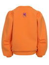 Meisjes Sporty Scuba Sweat Sweater van LOOXS Little in de kleur Bright orange in maat 128.