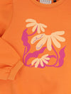 Meisjes Sporty Scuba Sweat Sweater van LOOXS Little in de kleur Bright orange in maat 128.
