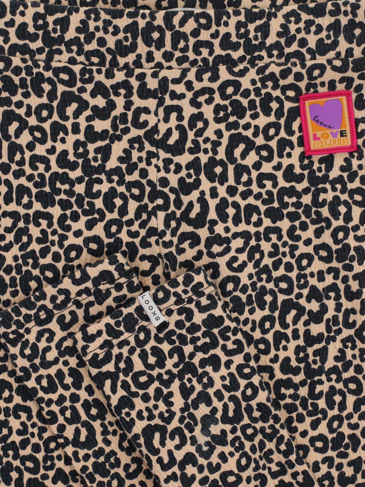 Meisjes Legging van LOOXS Little in de kleur sandy leopard in maat 128.