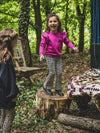 Meisjes Jaquard Pants van LOOXS Little in de kleur sandy leopard in maat 128.