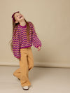 Meisjes Coloured Denim Wide Leg van LOOXS Little in de kleur Vanilla in maat 128.