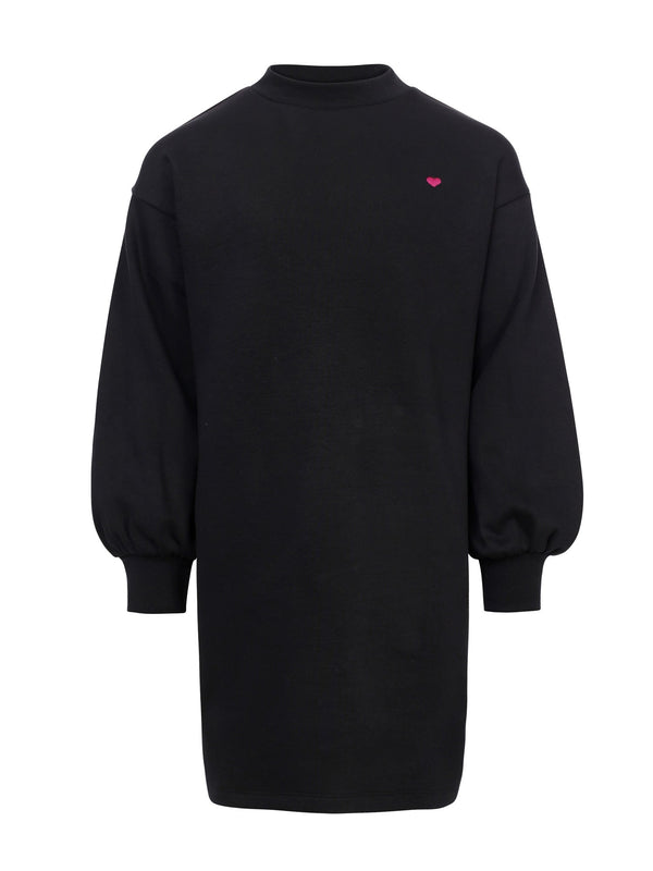 Meisjes Interlock Dress van LOOXS Little in de kleur Graphite in maat 128.