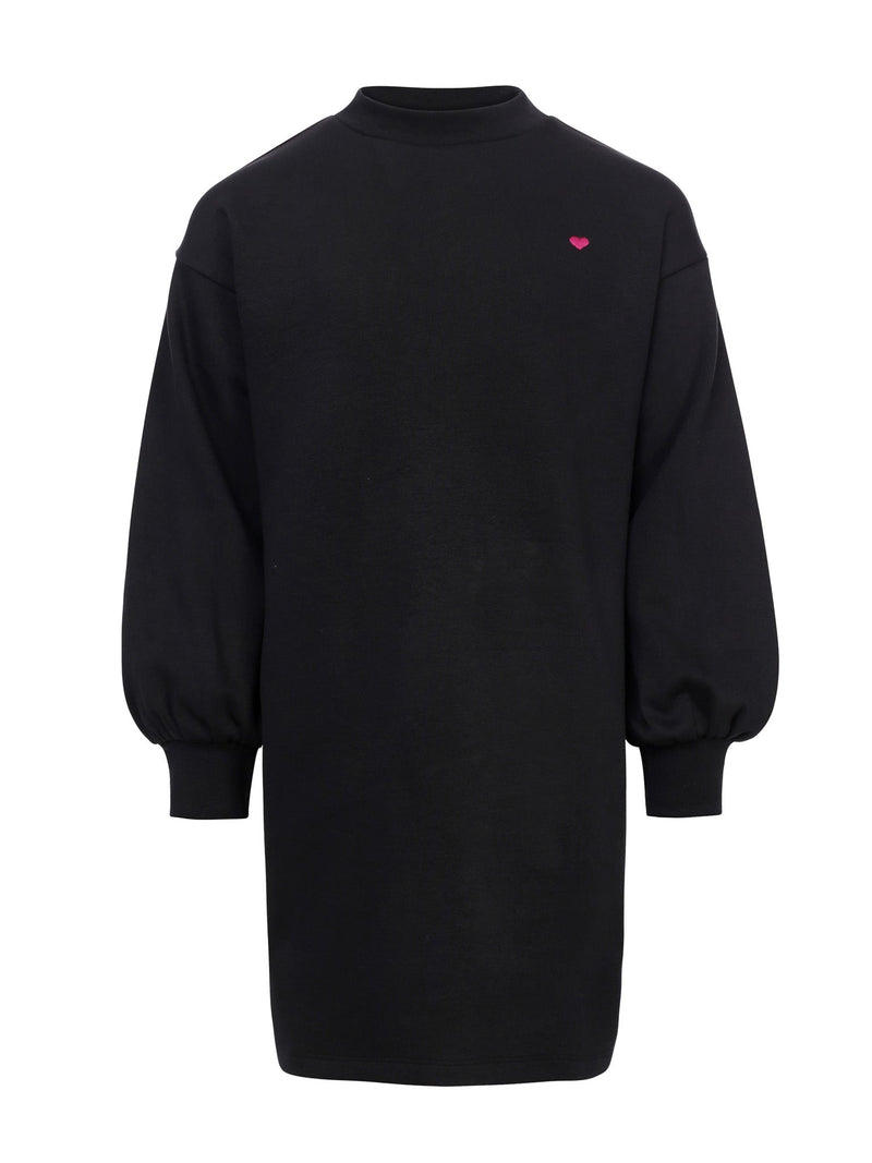 Meisjes Interlock Dress van LOOXS Little in de kleur Graphite in maat 128.