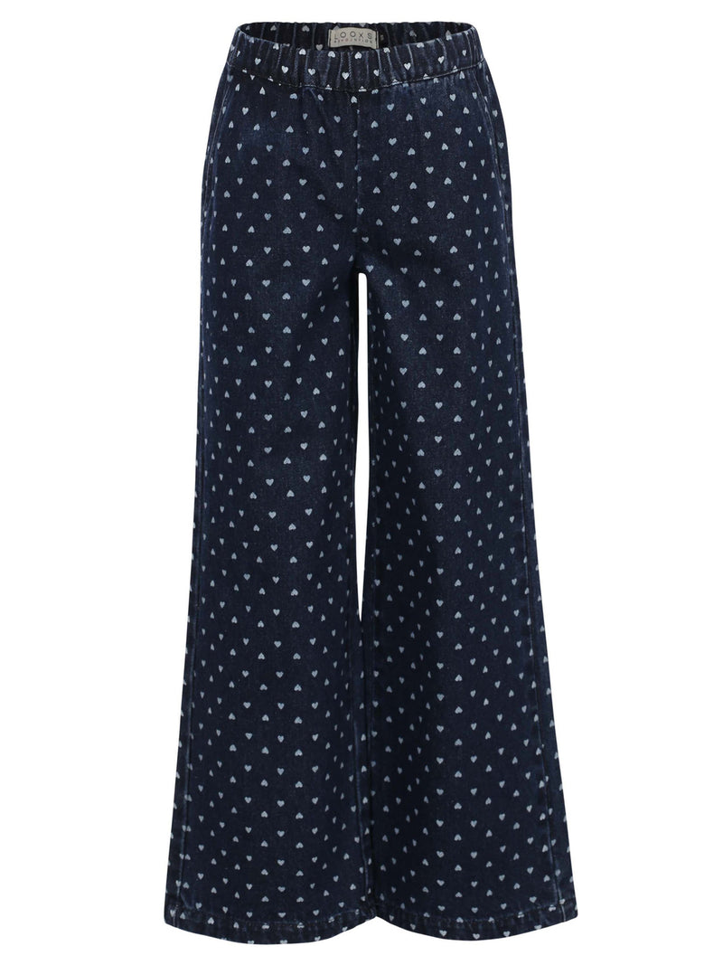 LOOXS Little Heart Denim Wide Leg Pants