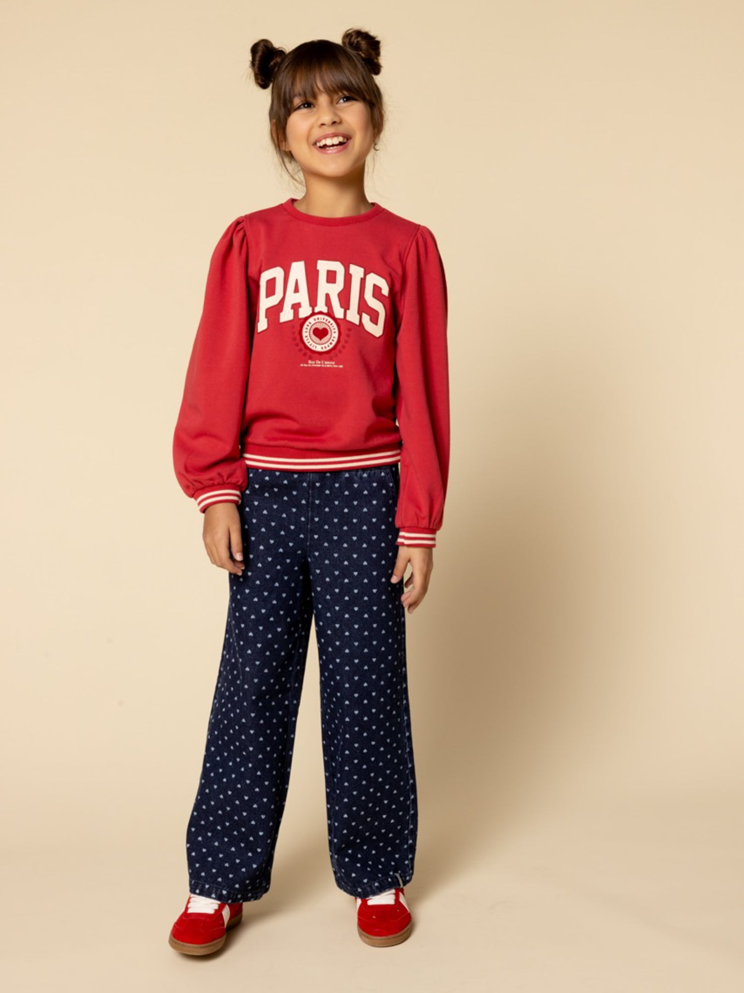 LOOXS Little Heart Denim Wide Leg Pants