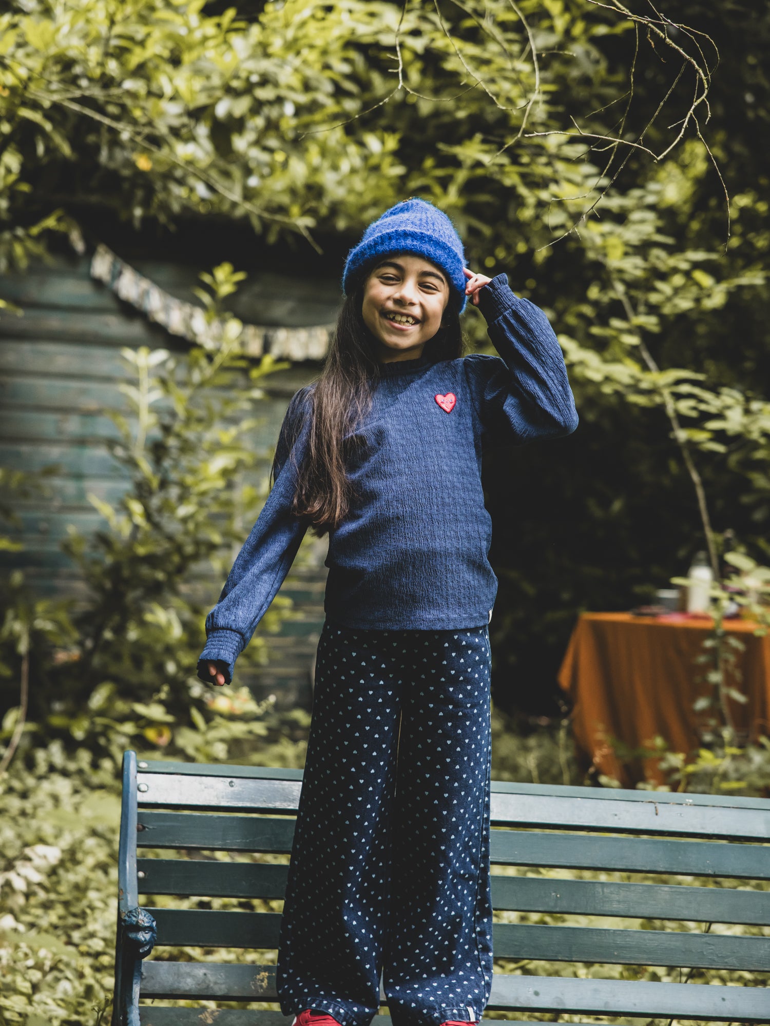 LOOXS Little Heart Denim Wide Leg Pants