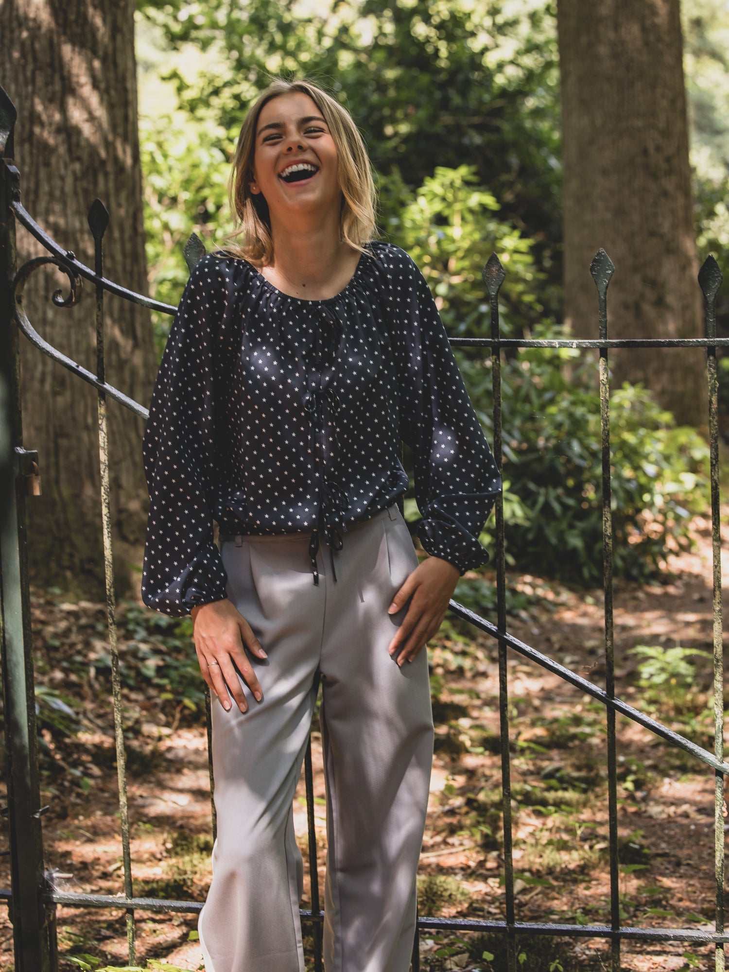 Meisjes Blouse van Looxs 10Sixteen in de kleur Star in maat 170-176.