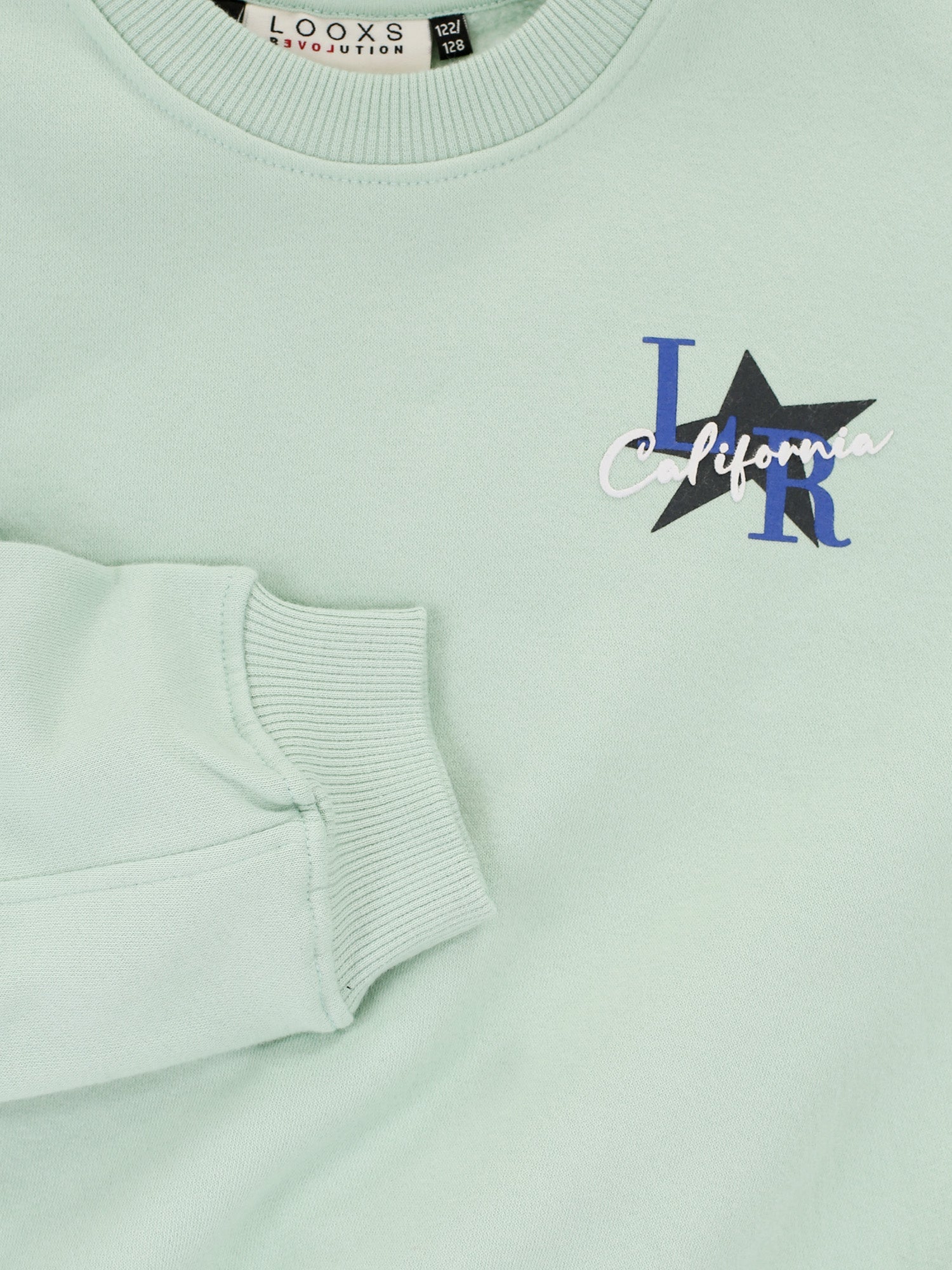 Meisjes Sweater van Looxs 10Sixteen in de kleur Mint in maat 170-176.