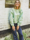 Meisjes Sweater van Looxs 10Sixteen in de kleur Mint in maat 170-176.