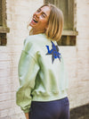 Meisjes Sweater van Looxs 10Sixteen in de kleur Mint in maat 170-176.