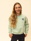 Meisjes Sweater van Looxs 10Sixteen in de kleur Mint in maat 170-176.