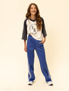 Meisjes Sporty pants van Looxs 10Sixteen in de kleur Ultra marine in maat 170-176.