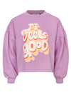 Meisjes Printed sweater van LOOXS Little in de kleur Lilac in maat 128.