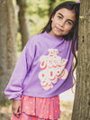 Meisjes Printed sweater van LOOXS Little in de kleur Lilac in maat 128.