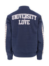 Meisjes Lurex sweat jacket van LOOXS Little in de kleur Dark blue in maat 128.