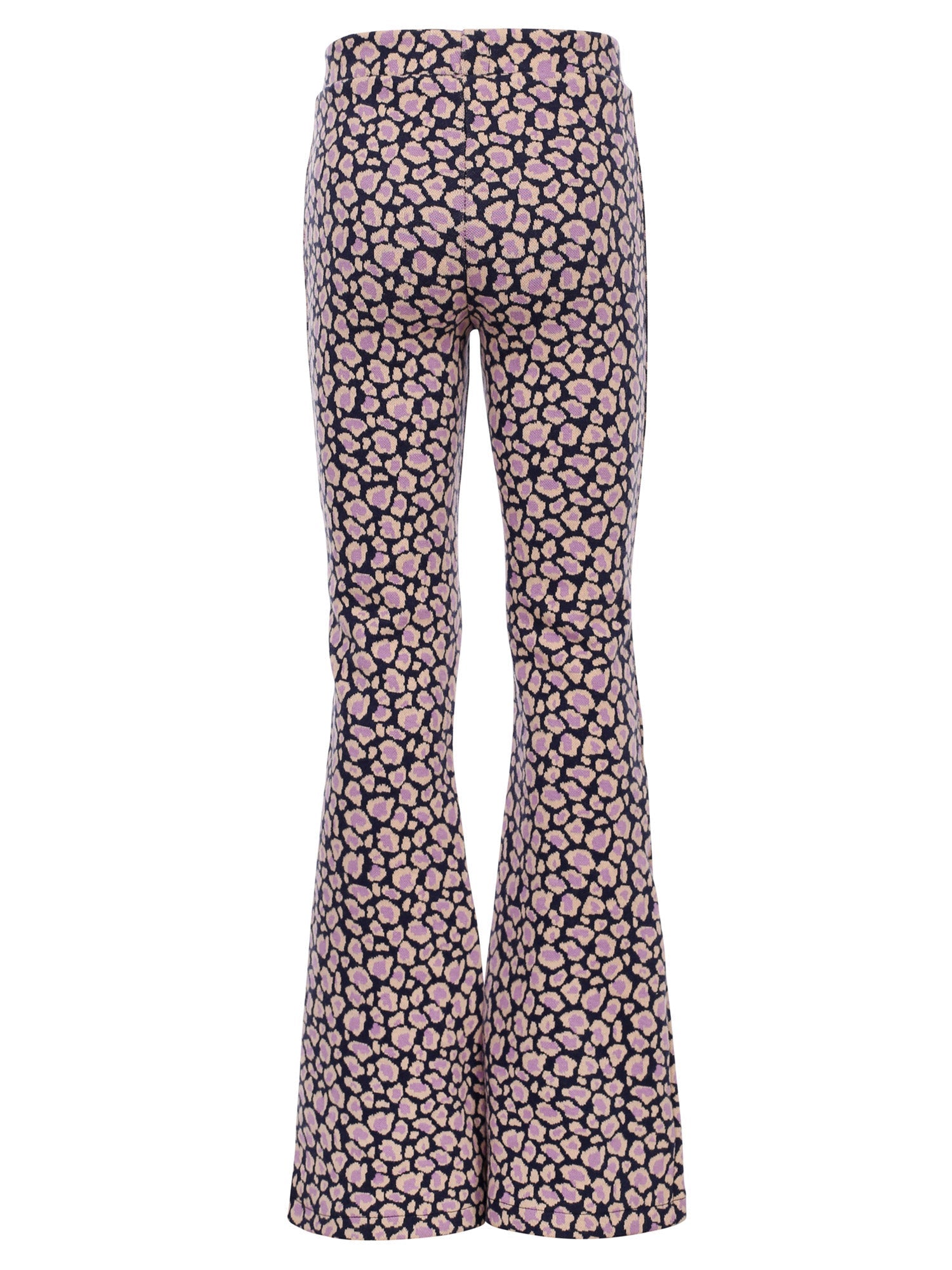 Meisjes Jacquard pants van LOOXS Little in de kleur Blue leopard in maat 128.