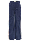 Meisjes Lurex sweat pants van LOOXS Little in de kleur Dark blue in maat 128.