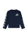 Jongens Junior Longsleeve Loose van Ballin Amsterdam in de kleur Navy in maat 176.
