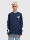 Jongens Junior Longsleeve Loose van Ballin Amsterdam in de kleur Navy in maat 176.