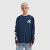 Jongens Junior Longsleeve Loose van Ballin Amsterdam in de kleur Navy in maat 176.
