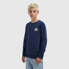 Jongens Junior Crewneck Regular van Ballin Amsterdam in de kleur Navy in maat 176.