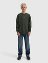 Jongens Junior Crewneck van Ballin Amsterdam in de kleur Olive in maat 176.