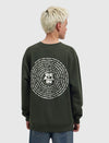Jongens Junior Crewneck van Ballin Amsterdam in de kleur Olive in maat 176.