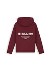 Jongens Junior Hoody Loose van Ballin Amsterdam in de kleur Bordeaux in maat 176.