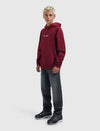 Jongens Junior Hoody Loose van Ballin Amsterdam in de kleur Bordeaux in maat 176.
