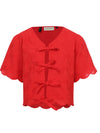 Meisjes Top SS van Looxs 10Sixteen in de kleur Lipstick in maat 170-176.