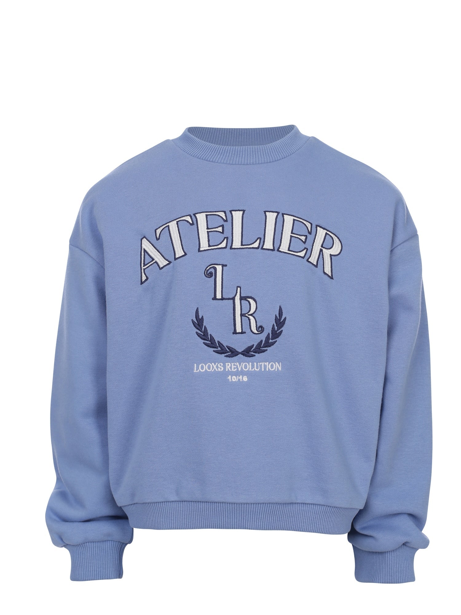 Meisjes Sweater van Looxs 10Sixteen in de kleur Blue sky in maat 170-176.